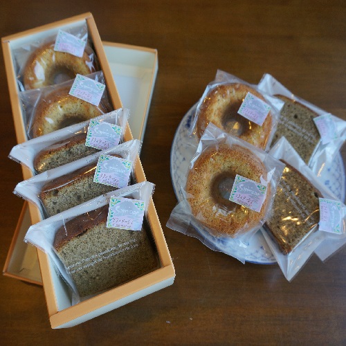 1000円セット(パウンドケーキ3・焼ドーナッツ2) Patisserie富士の里2